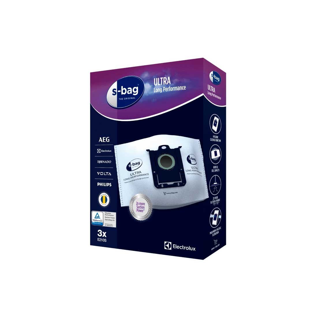 3 stk. S-bag Ultra Long Perf. støvsugerposer (Original Electrolux)