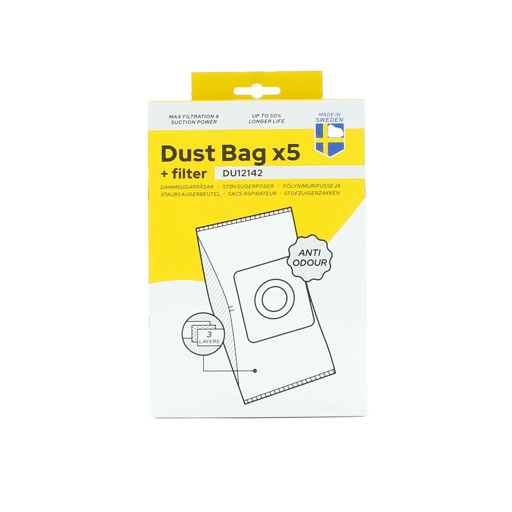 5 stk. støvsugerposer + filter (AEG)