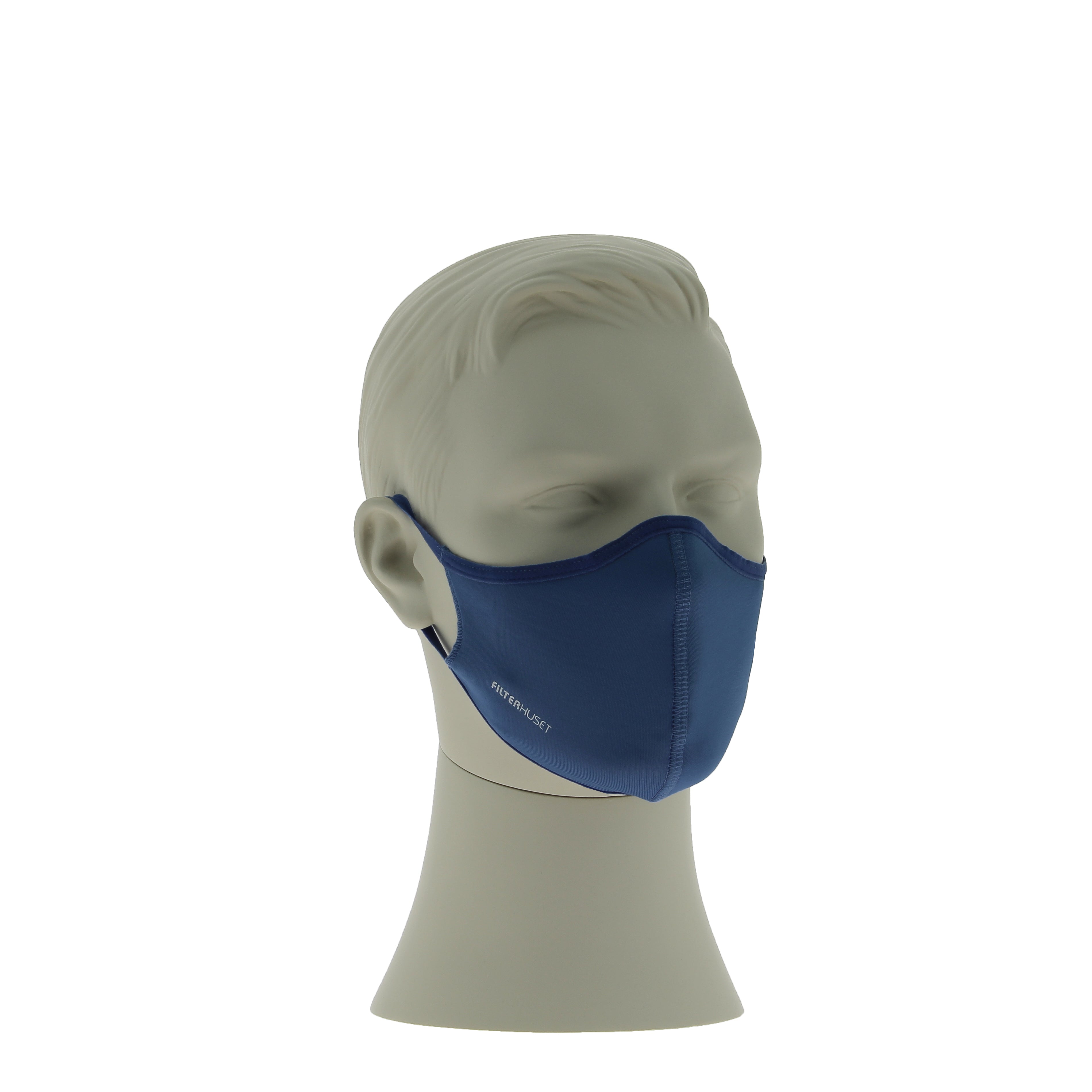 Filterhuset C-19 Mundbind med filterlomme (BLÅ)