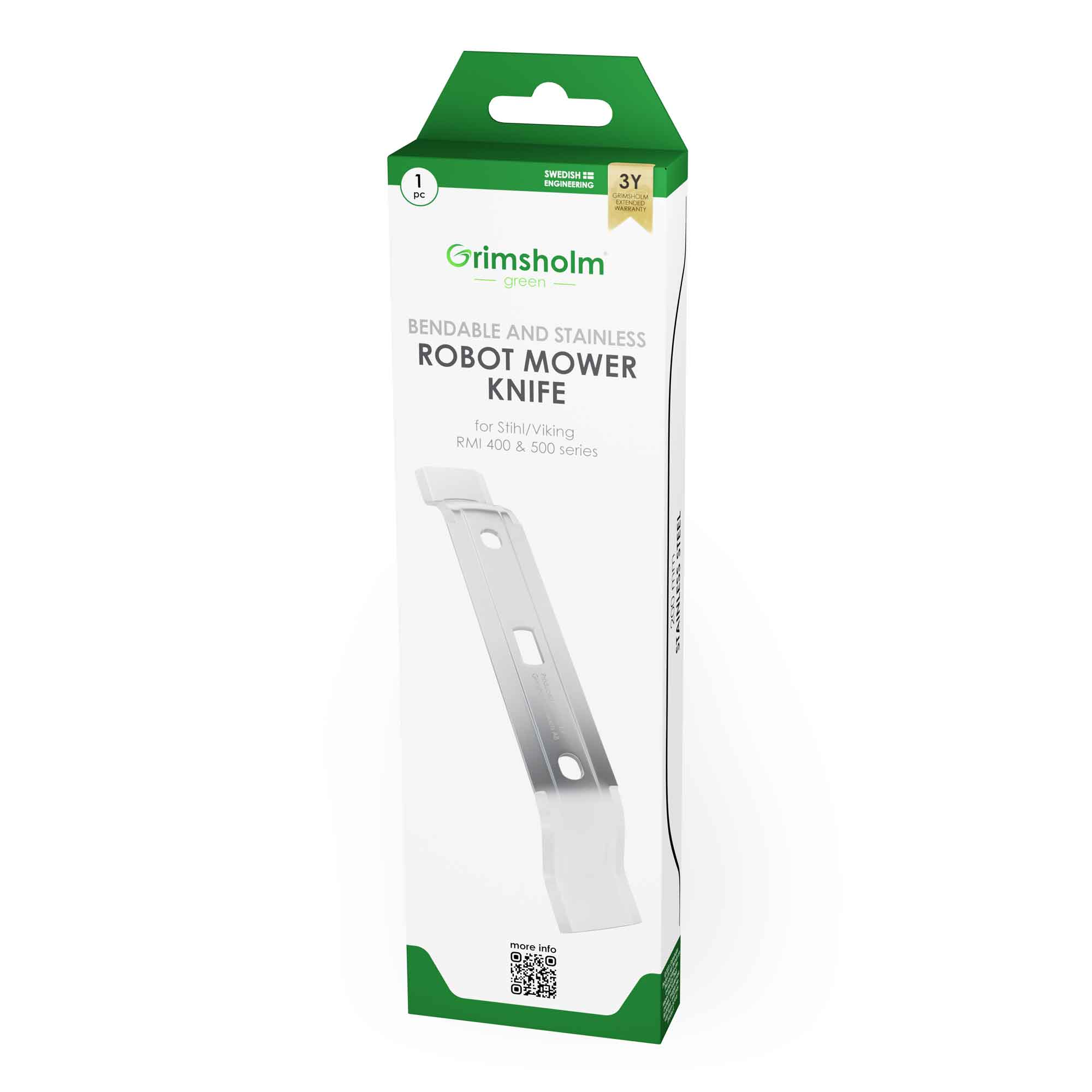Grimsholm kniv til Stihl/Viking RMI 400/500-serien robotplæneklipper, 20 cm, 1 stk.
